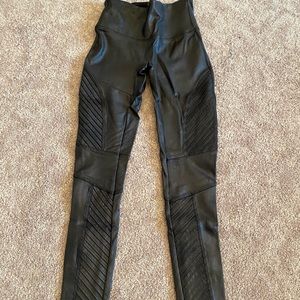 Spanx Faux Leather Moto Leggings